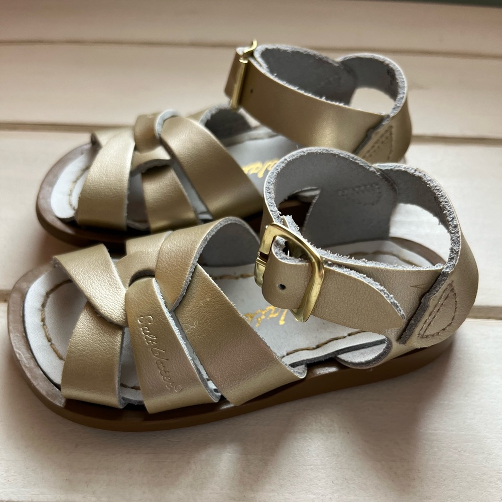 Gold Toddler Salt Water Sandals